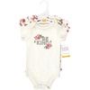 image:imageHudson Baby Baby Girls 3pc Cotton BodysuitsBe Kind Flower