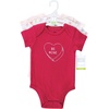 image:imageHudson Baby Baby Girls 3pc Cotton BodysuitsBe Mine Valentine