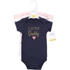 image:imageHudson Baby Baby Girls 3pc Cotton BodysuitsGirl Daddy Pink Navy