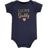 image:imageHudson Baby Baby Girls 3pc Cotton BodysuitsGirl Daddy Pink Navy