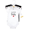 image:imageHudson Baby Baby Girls 3pc Cotton BodysuitsGirl Daddy Red Black