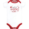 image:imageHudson Baby Baby Girls 3pc Cotton BodysuitsGirl First Valentine Easter