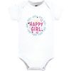 image:imageHudson Baby Baby Girls 3pc Cotton BodysuitsHappy Girl Wreath