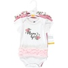 image:imageHudson Baby Baby Girls 3pc Cotton BodysuitsMamas Girl Flower Tutu