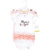 image:imageHudson Baby Baby Girls 3pc Cotton BodysuitsMamas Girl Pink Peony Tutu