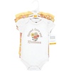 image:imageHudson Baby Baby Girls 3pc Cotton BodysuitsPeace Love Flowers