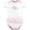 image:imageHudson Baby Baby Girls 3pc Cotton BodysuitsPink Gray Elephant