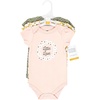 image:imageHudson Baby Baby Girls 3pc Cotton BodysuitsSage Floral Wreath