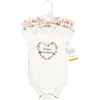 image:imageHudson Baby Baby Girls 3pc Cotton BodysuitsSoft Painted Floral