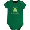 image:imageHudson Baby Baby Girls 3pc Cotton BodysuitsSt Patricks Rainbow