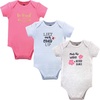 image:imageHudson Baby Baby Girls 3pc Cotton BodysuitsBe Kind Girl