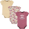 image:imageHudson Baby Baby Girls 3pc Cotton BodysuitsThankful Floral