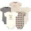 image:imageHudson Baby Unisex Baby Cotton Bodysuits Snuggle Bear 5 Pack 1218 Months