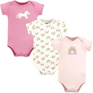 image:imageHudson Baby Baby Girls 3pc Cotton BodysuitsDreamer Rainbow