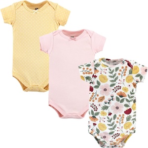 image:imageHudson Baby Baby Girls 3pc Cotton BodysuitsFall Botanical
