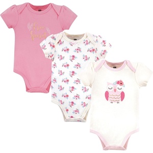 image:imageHudson Baby Baby Girls 3pc Cotton BodysuitsFree Spirit Owl