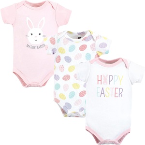 image:imageHudson Baby Baby Girls 3pc Cotton BodysuitsHappy Easter
