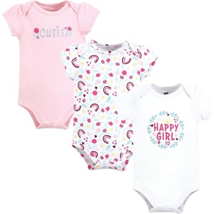image:imageHudson Baby Baby Girls 3pc Cotton BodysuitsHappy Girl Wreath