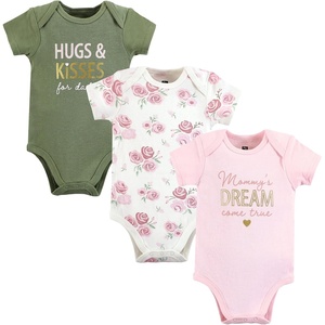 image:imageHudson Baby Baby Girls 3pc Cotton BodysuitsMom Dad Floral