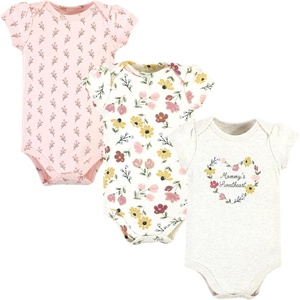 image:imageHudson Baby Baby Girls 3pc Cotton BodysuitsSoft Painted Floral