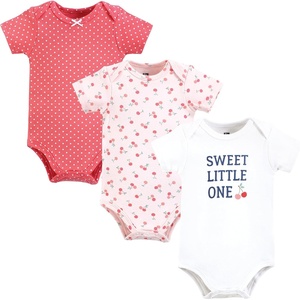 image:imageHudson Baby Baby Girls 3pc Cotton BodysuitsSweet Cherry
