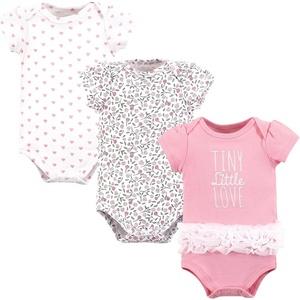 image:imageHudson Baby Baby Girls 3pc Cotton BodysuitsTiny Little Love Tutu