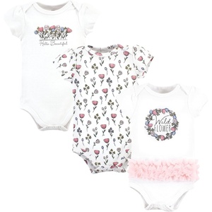 image:imageHudson Baby Baby Girls 3pc Cotton BodysuitsWild Flower Tutu