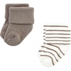image:imageTouched by Nature Unisex Baby Organic Cotton BodysuitsBeige Stripe 12 Pack