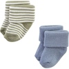 image:imageTouched by Nature Unisex Baby Organic Cotton BodysuitsBlue Sage Stripe