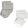 image:imageTouched by Nature Unisex Baby Organic Cotton BodysuitsGray Stripe 12 Pack