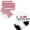 image:imageTouched by Nature Unisex Baby Organic Cotton BodysuitsMom and Dad Girl Red Black 12pack