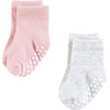 image:imageTouched by Nature Unisex Baby Organic Cotton BodysuitsPink Gray Basic