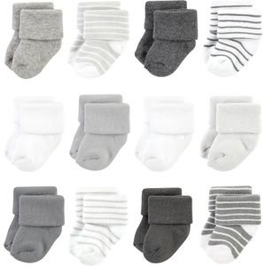 image:imageTouched by Nature Unisex Baby Organic Cotton BodysuitsGray Stripe 12 Pack