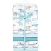 image:imageLittle Treasure Luvable Friends Cotton Poly Flannel Receiving Blankets Multipack Pink Garden 30x30 inchesGrey Teal Elephant
