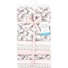 image:imageLittle Treasure Luvable Friends Cotton Poly Flannel Receiving Blankets Multipack Pink Garden 30x30 inchesLazo Rosado