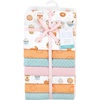 image:imageLittle Treasure Luvable Friends Cotton Poly Flannel Receiving Blankets Multipack Pink Garden 30x30 inchesOrange Pumpkin Spice