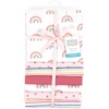 image:imageLittle Treasure Luvable Friends Cotton Poly Flannel Receiving Blankets Multipack Pink Garden 30x30 inchesPink Creative Rainbow
