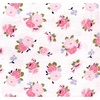 image:imageLittle Treasure Luvable Friends Cotton Poly Flannel Receiving Blankets Multipack Pink Garden 30x30 inchesPink Garden