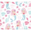 image:imageLittle Treasure Luvable Friends Cotton Poly Flannel Receiving Blankets Multipack Pink Garden 30x30 inchesPink Mermaid