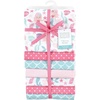 image:imageLittle Treasure Luvable Friends Cotton Poly Flannel Receiving Blankets Multipack Pink Garden 30x30 inchesPink Mermaid