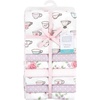 image:imageLittle Treasure Luvable Friends Cotton Poly Flannel Receiving Blankets Multipack Pink Garden 30x30 inchesPurple Tea Party