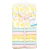 image:imageLittle Treasure Luvable Friends Cotton Poly Flannel Receiving Blankets Multipack Pink Garden 30x30 inchesYellow Lemon Daisy