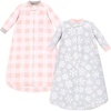 image:imageHudson Baby Unisex Baby LongSleeve Fleece Sleeping BagGray Pink Snowflake