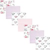 image:imageLittle Treasure Luvable Friends Cotton Poly Flannel Receiving Blankets Multipack Pink Garden 30x30 inchesPurple Tea Party