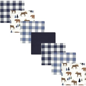 image:imageLittle Treasure Luvable Friends Cotton Poly Flannel Receiving Blankets Multipack Pink Garden 30x30 inchesBlue Moose Bear