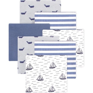 image:imageLittle Treasure Luvable Friends Cotton Poly Flannel Receiving Blankets Multipack Pink Garden 30x30 inchesBlue Sailboat