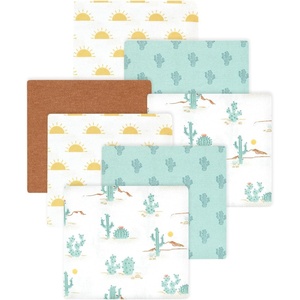 image:imageLittle Treasure Luvable Friends Cotton Poly Flannel Receiving Blankets Multipack Pink Garden 30x30 inchesBrown Desert Cactus