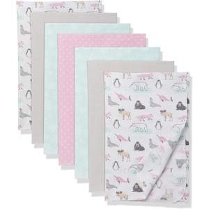 image:imageLittle Treasure Luvable Friends Cotton Poly Flannel Receiving Blankets Multipack Pink Garden 30x30 inchesPink Arctic Animals