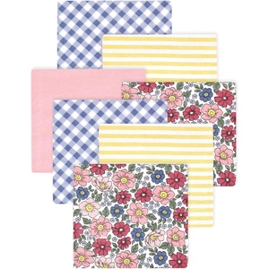 image:imageLittle Treasure Luvable Friends Cotton Poly Flannel Receiving Blankets Multipack Pink Garden 30x30 inchesPink Blue Pretty Florals