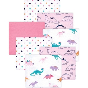 image:imageLittle Treasure Luvable Friends Cotton Poly Flannel Receiving Blankets Multipack Pink Garden 30x30 inchesPink Cuteasaurus